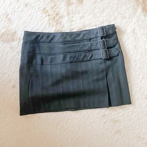 Express Y2K Triple Buckle Mini Skirt